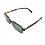 Mahogany Tortoiseshell REGARD Rectangular Acetate Sunglasses / MIU MIU