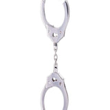 14K White Gold Handcuff Clickers with Short Chain (6.5mm) / MARIA TASH