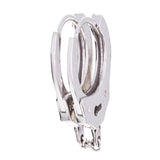 14K White Gold Handcuff Clickers with Short Chain (6.5mm) / MARIA TASH