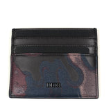 Marron Camouflage Leather Card Holder / DIOR X PETER DOIG