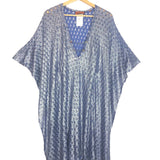 Metallic Blue Lamé Viscose Short Cover-up Dress / MISSONI - Size S