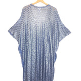 Metallic Blue Lamé Viscose Short Cover-up Dress / MISSONI - Size S