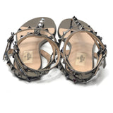 Metallic Bronze ROCKSTUD Gladiator Leather Sandals / VALENTINO - Size 38