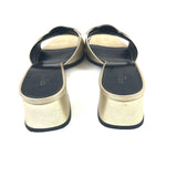 Metallic Gold CLEMENCE TRIOMPHE Block Heeled Sandals / CELINE - Size 40