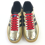 Metallic Gold GAZELLE Leather Sneakers / GUCCI X ADIDAS - Size 37
