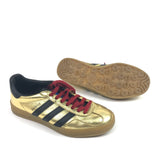Metallic Gold GAZELLE Leather Sneakers / GUCCI X ADIDAS - Size 38