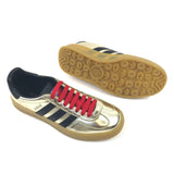 Metallic Gold GAZELLE Leather Sneakers / GUCCI X ADIDAS - Size 37
