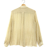 Metallic Gold Polka Dots Sheer Silk Shirt / ETRO - Size IT 44
