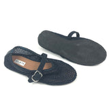 Metallic Navy Crocheted Ballet Flats / ALAIA - Size 36