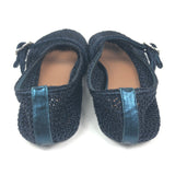 Metallic Navy Crocheted Ballet Flats / ALAIA - Size 36