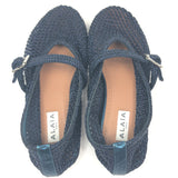 Metallic Navy Crocheted Ballet Flats / ALAIA - Size 36