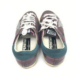 Metallic Purple with Grey Star Leather Low Top Sneakers / GOLDEN GOOSE DELUXE - Size 40