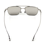 Metallic Silver-tone Titanium Rectangle Sunglasses / GENTLE MONSTER
