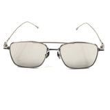 Metallic Silver-tone Titanium Rectangle Sunglasses / GENTLE MONSTER