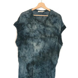 Midnight Blue Helga Marbled-print Jersey Tank Top / RABENS SALONER - Size S/M