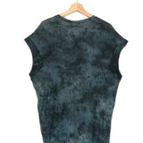 Midnight Blue Helga Marbled-print Jersey Tank Top / RABENS SALONER - Size S/M