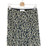 Midnight Blue OCEA Paisley Print Satin Mini Skirt / BA&SH - Size 2