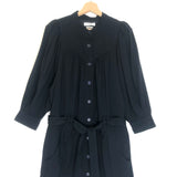 Midnight Blue SAMIRA Belted Twill Long Sleeves Mini Dress / ISABEL MARANT ETOILE - Size 36