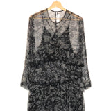 Midnight Blue SOCIETY Pattern Ruffled Mini Dress / IRO - Size 34