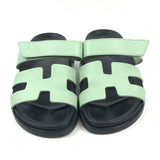 Mint Green CHYPRE Epsom Leather Sandals / HERMES - Size 39