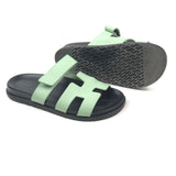 Mint Green CHYPRE Epsom Leather Sandals / HERMES - Size 39