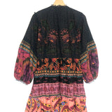 Multicolor Mixed Patchwork Long Sleeves Mini Dress / FARM RIO - Size M