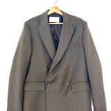 Mocha NEWARK Flannel Double Breasted Wool-blend Blazer Jacket / THE FRANKIE SHOP - Size XS