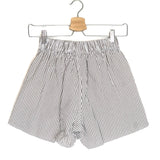 Mocha Striped Seersucker Boxer Shorts / WNU - Size 34