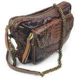 Moka Python Big CHARLY Shoulder Bag / CLARIS VIROT