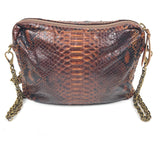 Moka Python Big CHARLY Shoulder Bag / CLARIS VIROT