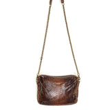 Moka Python Big CHARLY Shoulder Bag / CLARIS VIROT