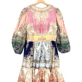 Multicolor ANNEKE Linen Long Sleeves Mini Dress / ZIMMERMANN - Size 2