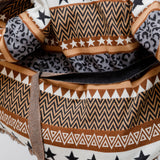 Multicolor ARIA Fringed and Belted Jacquard Cardigan / REGINO - Size S