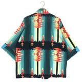Multicolor Aztec-paterned Kimono Style Jacket / JOHNNY MESQ - One Size