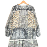 Multicolor Bohemian Pattern Printed Midi Dress / SCARLETT POPPIES - Size S