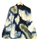 Multicolor Camouflage Tie-dye  BRIGITTE Blouse / RAQUEL ALLEGRA - Size 0