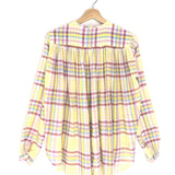 Multicolor Checkered Button-up Cotton Blouse / LAURENCE BRAS - Size 34