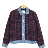 Multicolor CHELSY Denim-trimmed Tweed Jacket / SANDRO - Size 40