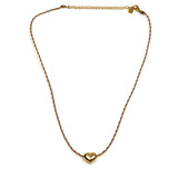 Multicolor Cord Heart Pendant Necklace
