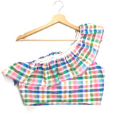 Multicolor DARI Striped Asymmetrical Plaid Top / SEZANE - Size 38