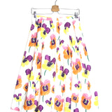 Multicolor Floral Print Cotton Poplin Midi Skirt / MARNI - Size 38