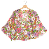 Multicolor Floral Print Wrap Blouse / BY TIMO - Size XS