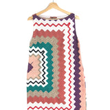 Multicolor Chevron Knit Sleeveless A-line Shift Dress / MISSONI - Size IT 42