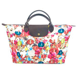 Multicolor Lantern and Orchid Prints Le Pliage Tote Bag / LONGCHAMP X MARY KARANTZOU