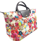 Multicolor Lantern and Orchid Prints Le Pliage Tote Bag / LONGCHAMP X MARY KARANTZOU