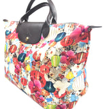 Multicolor Lantern and Orchid Prints Le Pliage Tote Bag / LONGCHAMP X MARY KARANTZOU