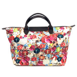 Multicolor Lantern and Orchid Prints Le Pliage Tote Bag / LONGCHAMP X MARY KARANTZOU