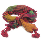 Multicolor Madras Print Scarf / ORIENT 499 - One Size