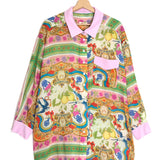 Multicolor Organic Cotton-blend Pattern Long Sleeves Dress / SPELL - Size S