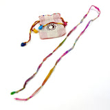 Multicolor Pink Rainbow Sari Link Necklace / VICTORIA LEIVISSA
